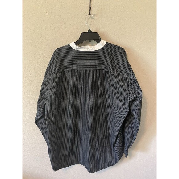 Scully Western Shirt Mens Size XXL Banded Collar Button Down Black And White - Picture 3 of 7